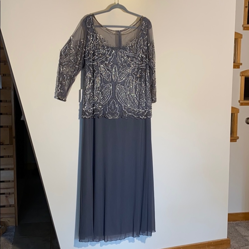 Blue Sparkle Wedding  Formal gown Nordstrom 20w